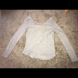 Gray Sweater with Lace Back. L.A. Hearts XS